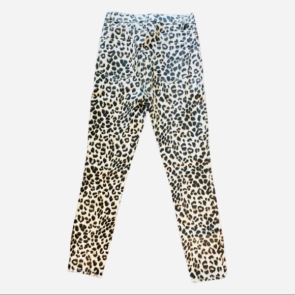 New! FRAME Denim ALI High Rise Skinny Leopard Cigarette Pants Size 25 - Picture 3 of 9